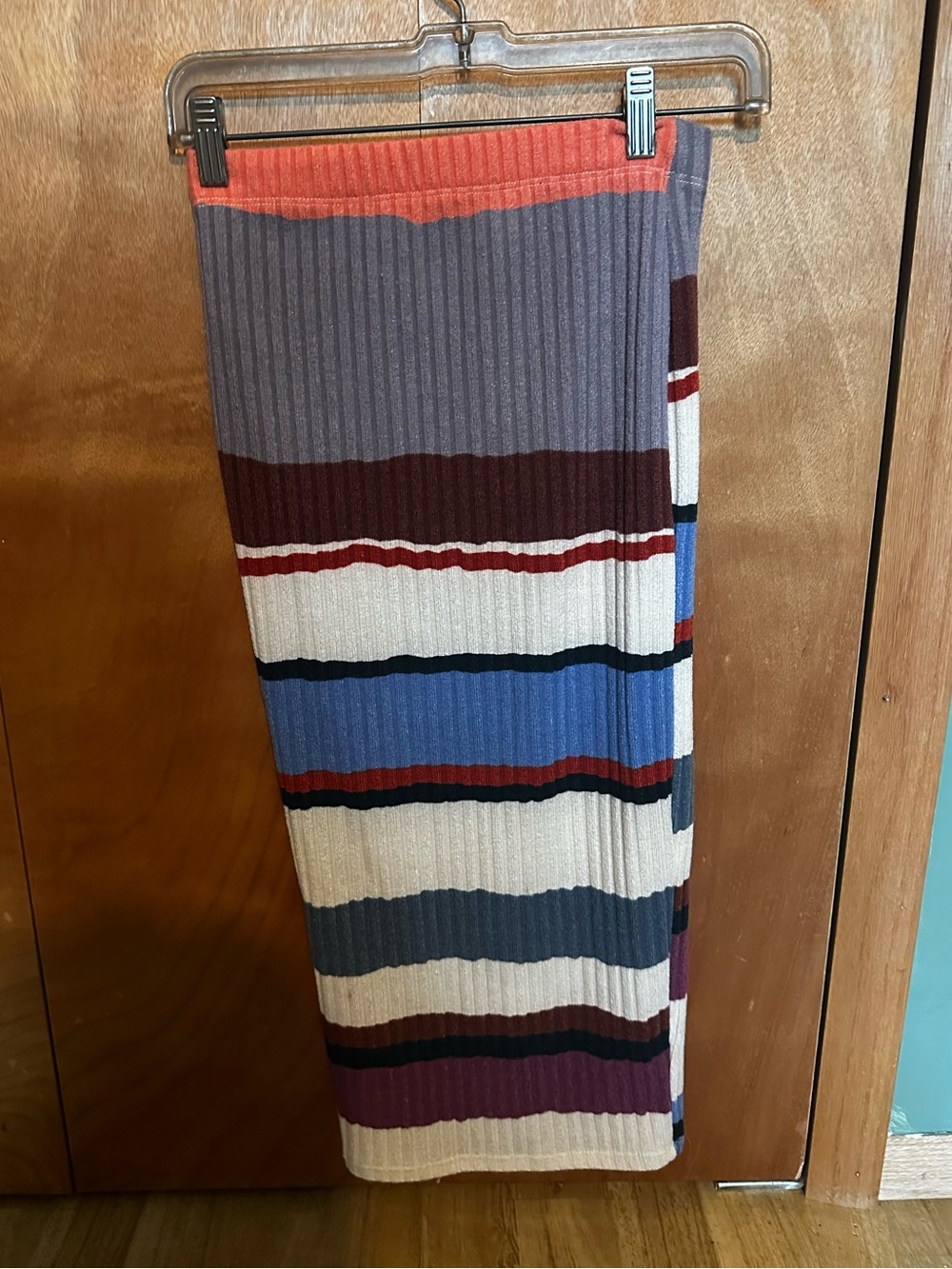 Striped Ribbed Knit Two-Piece Set in Multicolor - Picture 2 of 4